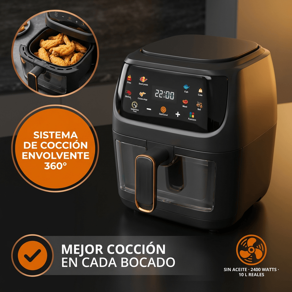 Freidora de Aire Digital XL 10L - Comida para toda la familia